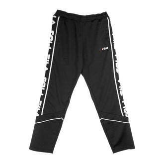 Fila Sweatpants, male, Black, Size: XL Black Tracksuit Pants for Men