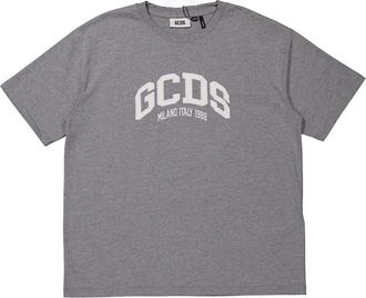 GCDS Grey Logo Lounge Cotton T-Shirt, Size X-Large