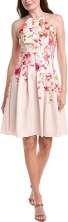Adrianna Papell Floral Border Short Dress