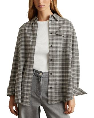 Reiss Lorena Check Wool-Blend Shirt