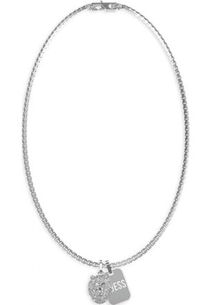Guess JUMN01300JWSTT-U Mens Lion King Necklace - Silver Stainless Steel - One Size