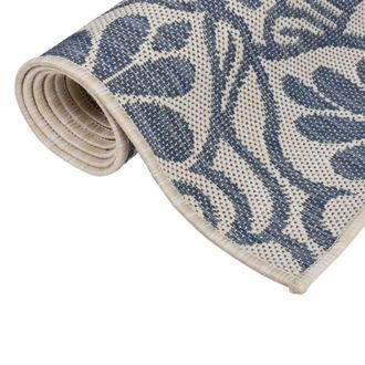 Berkfield Home Outdoor Flatweave Rug 200x280 cm Blue Pattern | Size: Medium