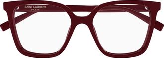 Saint Laurent Glasses, female, Red, Size: 53 MM Eyeglasses