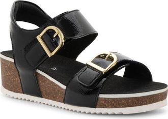 Ara Nova Slingback Platform Wedge Sandal in Black at Nordstrom, Size 9.5-10Us