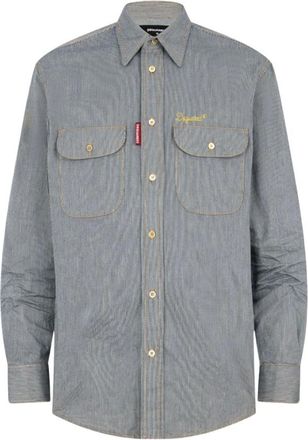Dsquared2 Denim Shirts, male, Blue, Size: M Denim Shirt