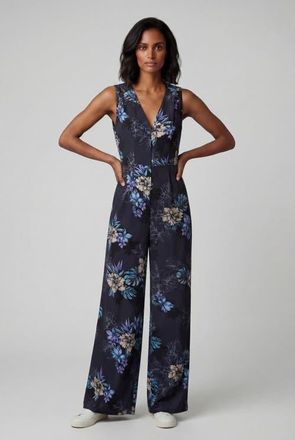 Lords of Harlech Exotic Floral Womens Tailored Jumpsuit in Exotic Floral Black at Nordstrom, Size X-Small
