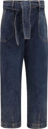 Giorgio Armani Jeans a gamba larga con cintura - - Jeans - Donna - Blu - L