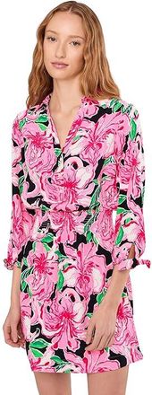Lilly Pulitzer Abralynn Shirtdress Womens Dress Onyx : 16, Polyester