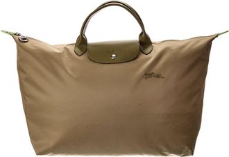 Longchamp Le Pliage Green Large Canvas Travel Bag