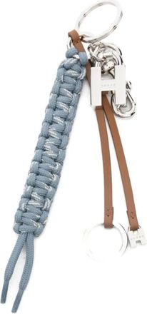 Hogan Keyrings, female, Multicolor, Size: ONE SIZE Braided Leather Keyring