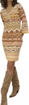 Esqualo Davia Beads Dreamstory Dress In Soft Neutral