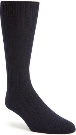 Pantherella Waddington Cashmere Blend Mid Calf Socks in Navy at Nordstrom