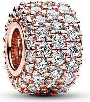Pandora Sparkling Pave Triple-row Charm