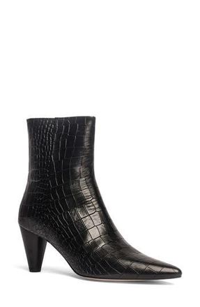 Anthony Veer Cora Croc-Embossed Bootie in Black at Nordstrom Rack, Size 10.5