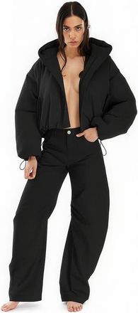 Mother of All Juice Crop Bomber in Black at Nordstrom, Size Medium