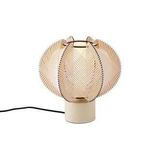 QAZQA Qazqa L&aacute;mpara De Mesa Japandi Beige 32cm - Gertie