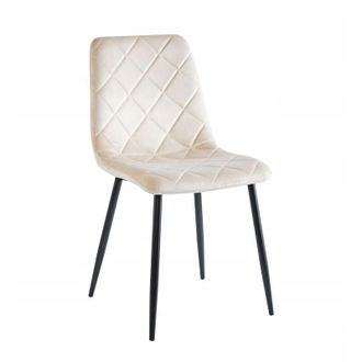 OEM Silla Tapizada En Terciopelo Beige Para Sala De Estar, Patas Negras