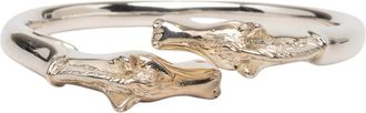Herm&egrave;s Pre-owned Hermes Palladium Plated Ravinet d Enfert Double Horse Head Bracelet Ladies 3CPI0S5CNBIBI7X9