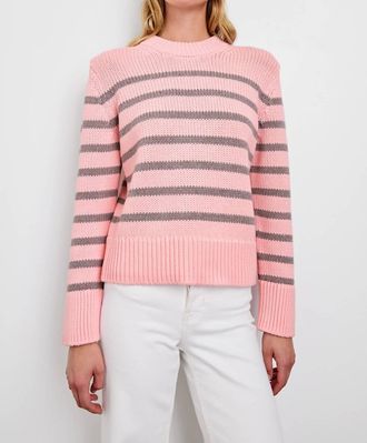 Rails Alise Sweater In Pink Heather Stripe