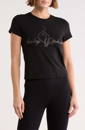 Baby Phat Rhinestone Logo Graphic T-Shirt in Black at Nordstrom Rack, Size X-Large