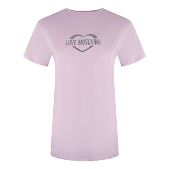 Moschino Love Moschino Shiny Heart Logo Pink T-shirt
