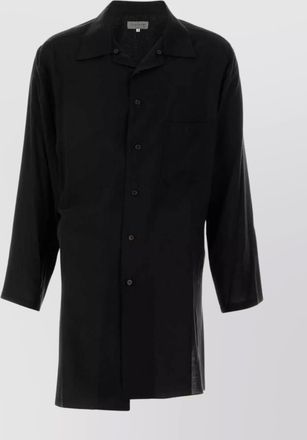 Yohji Yamamoto oversize shirt with 3/4 sleeves and chest pocket