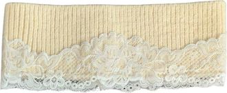 MARCUS ADLER Lace Applique Knit Headband