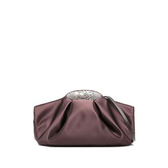 Giuseppe Zanotti Crystal-embellished Silk Clutch