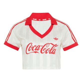 adidas (WMNS) adidas x Coca-Cola Cropped Jersey Asia Sizing White KY7571
