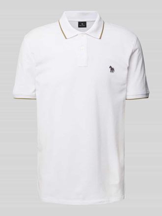Paul Smith Regular Fit Poloshirt mit Motiv-Badge in Offwhite, Gr&ouml;&szlig;e XXL