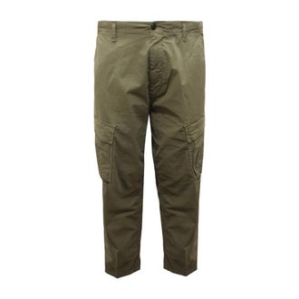 Dondup Straight Trousers, male, Green, Size: W33 Allan Trousers