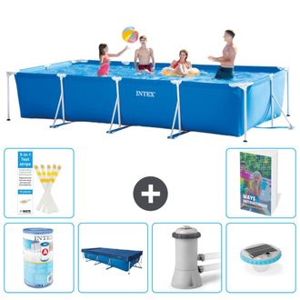 Intex Piscina Con Estructura Rectangular - 450x220x84 Cm - 7-piezas S100