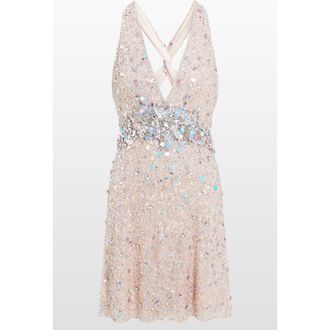 Jenny Packham Pretty Thing Mini Dress in Sugar at Nordstrom, Size 12 Uk