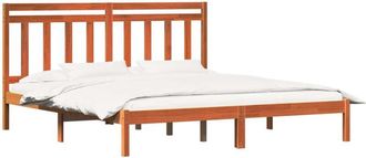 vidaXL Estructura De Cama Marr&oacute;n Cera 205,5 X 185,5 X 100 Cm Vidaxl