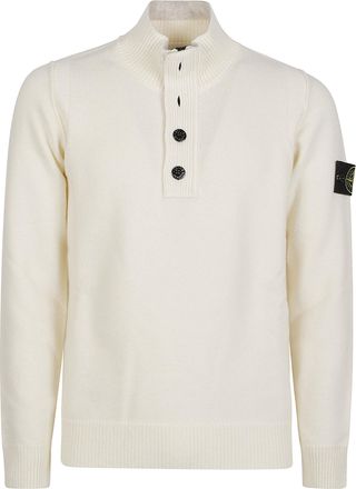 Stone Island RWS High Ribbed Collar Virgin Wool-Blend Sweater