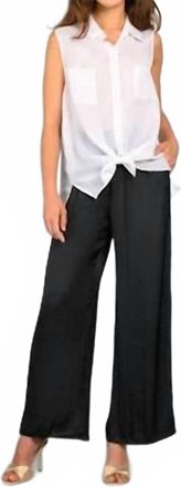 Lavender Brown Emery Wide Leg Pants In Black
