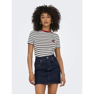 Only Gestreept T-shirt met korte mouwen