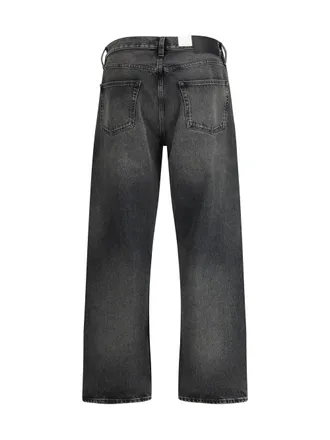 Sunflower Mens Loose Fit Jeans Faded Black Cotton
