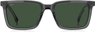 BOSS 55mm Sunglasses in Green/green at Nordstrom