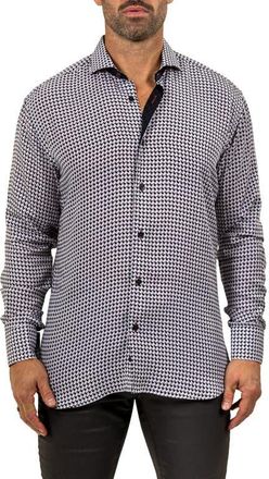 Maceoo Eins Marthy Contemporary Fit Button-Up Shirt in White at Nordstrom, Size 5