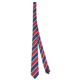 Gucci Pre-owned Accessories, male, Multicolor, Size: ONE SIZE Pre-owned Striped Tie in Red Silk