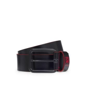 HUGO BOSS x RB Italian-leather belt with bull motif