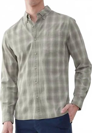 Surfside Supply Brian Long Sleeve Spring Shirt In Seagrass Plaid