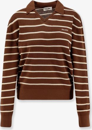 Miu Miu Polo in cotone a righe - MIU MIU - gender_Woman