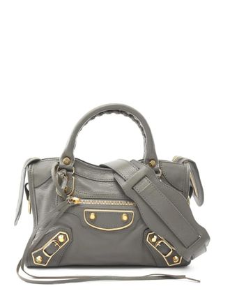 Balenciaga 2010s City leren mini-shopper - Grijs