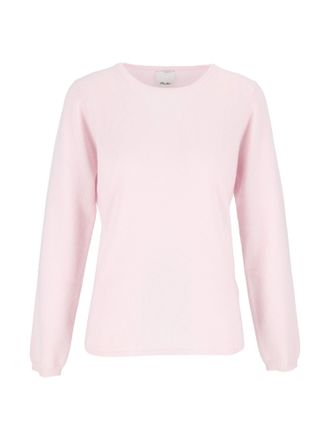 Allude Light Pink Cashmere Crew Neck Sweater