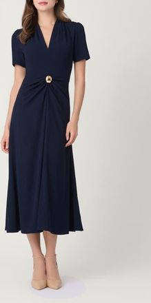 Shoshanna Lightweight Stretch Crepe Waldorf Dress in Navy at Nordstrom, Size 12