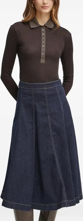 Pinko long-sleeve polo-collar body - women - Fabric - S - Brown