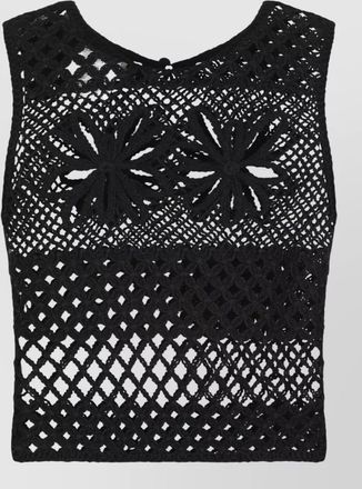 Pinko crochet-knit sleeveless top