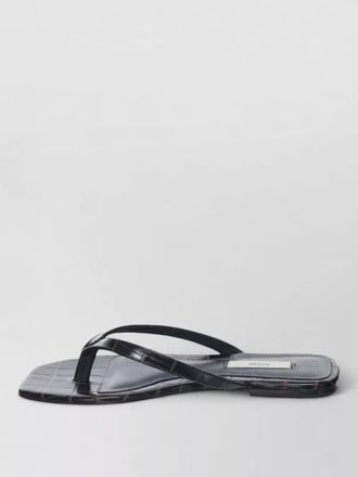 Toteme embossed leather flat thong sandals